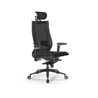 Кресло Samurai L2-16D - YM93+Infinity /Kb09/Nb09/D15P/H13mM-3D(M06.B11.G22.W04) (сетка/экокожа черная)