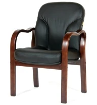 Кресло Chairman 658 (натуральная кожа черная)