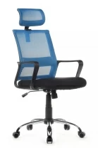 Кресло Минт RCH 1029HB (сетка синяя/ткань черная)
