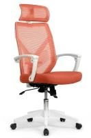 Кресло Оливер RCH W-203AC (сетка белая пластик/ткань оранжевая)