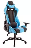Игровое кресло Lotus S5 (экокожа голубая)